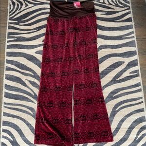 Boho Velour Palazzo Pants by Nilla Shields Royal Palace M ( Tall) NWT